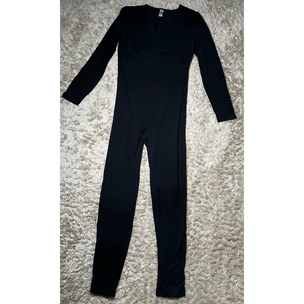 American Apparel Full body Catsuit Women Large Black Lightweightβ DEADSTOCK Y2K